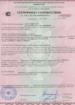 25.06.2015 Сибай - Услуги по ремонту и техническому обслуживанию приборов радиоэл. аппаратуры